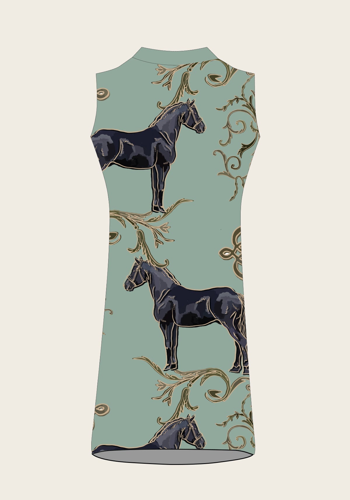 horse dress Rate the Dress: A Lady on Horseback horse print adds movement and character The Story Behind the Big