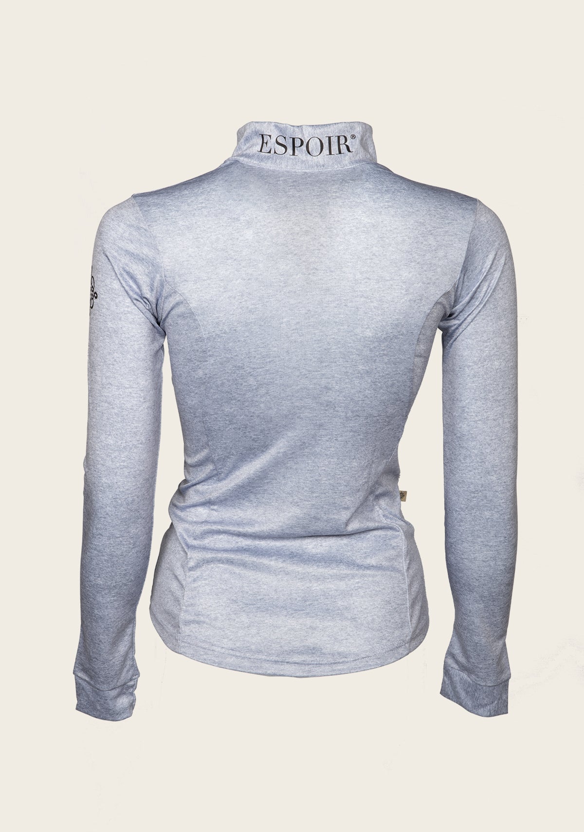 SALE Espoir Lumiere Eternal Collection Melange Grey Quarter Zip Sun Shirt