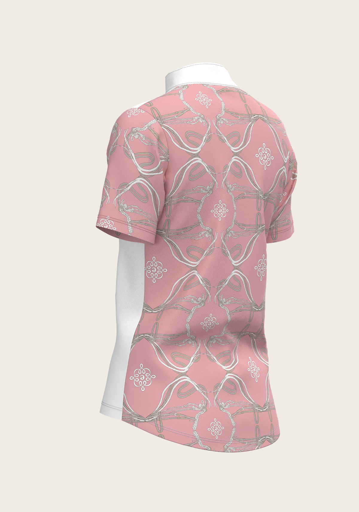 Espoir Roped Bridles on Rose Short Sleeve Show Shirt