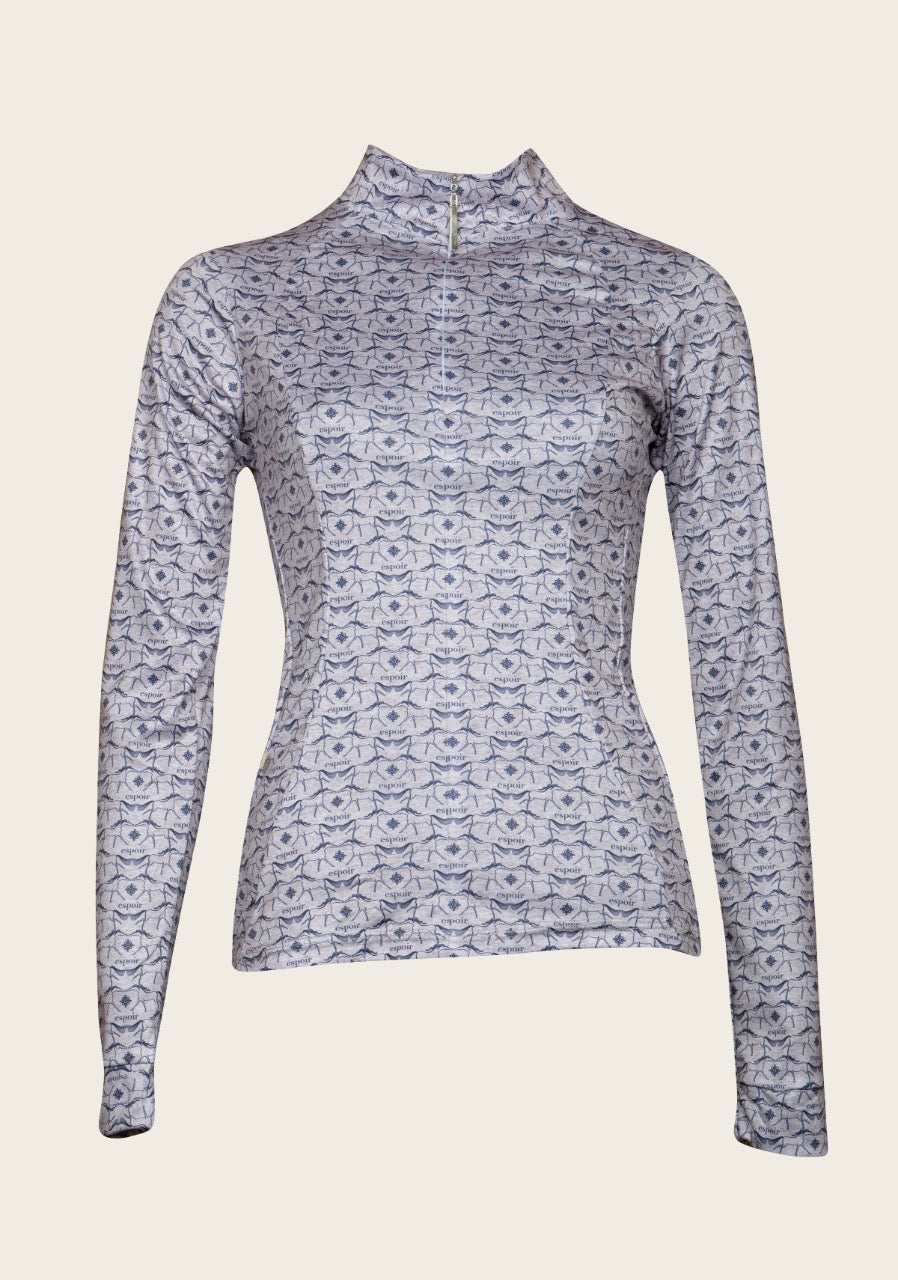 SALE Espoir Esprit Collection Navy Running Horse Melange UV Protective Shirt