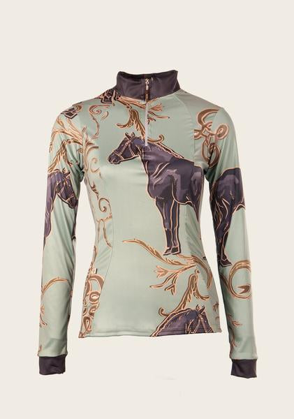Espoir Mint Green with Horse Grande Shirt