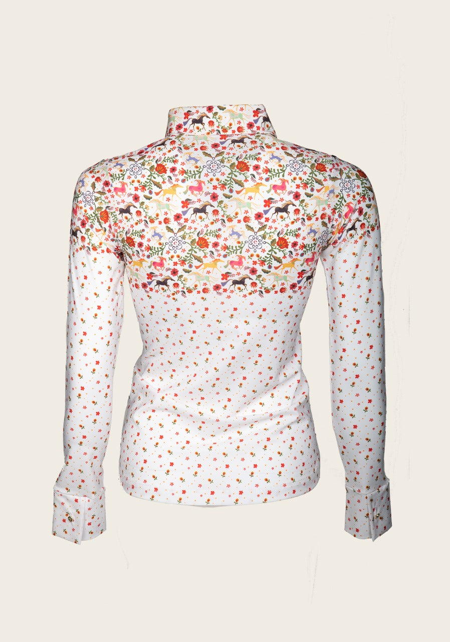 Western Collection Ladies&#39; Casual Everyday Button Shirt- White Joie