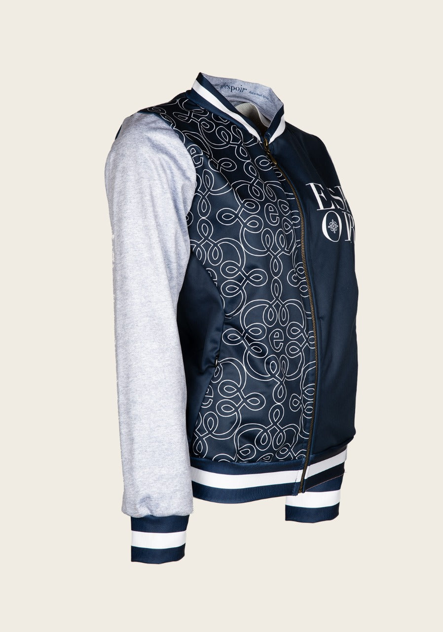 Espoir Bomber Jacket - Navy/Grey