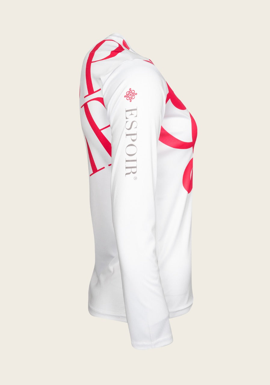 Sport Collection Long Sleeve Tee Espoir Big Logo White/Pink