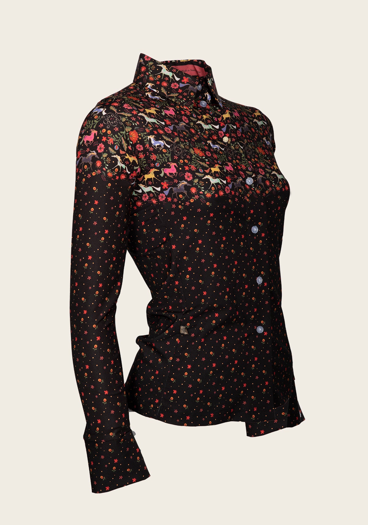 Western Collection Ladies&#39; Casual Everyday Button Shirt- Black Joie