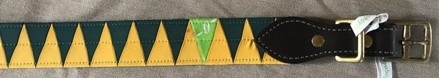 Boy O Boy Bridleworks Stirrup Buckle Belts Green/Yellow